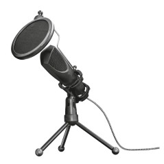 "Trust Gaming GXT 232 Omni-directional Microphone - Premium Sound Quality, Sleek Black Design, Ideal for Streaming & Gaming"